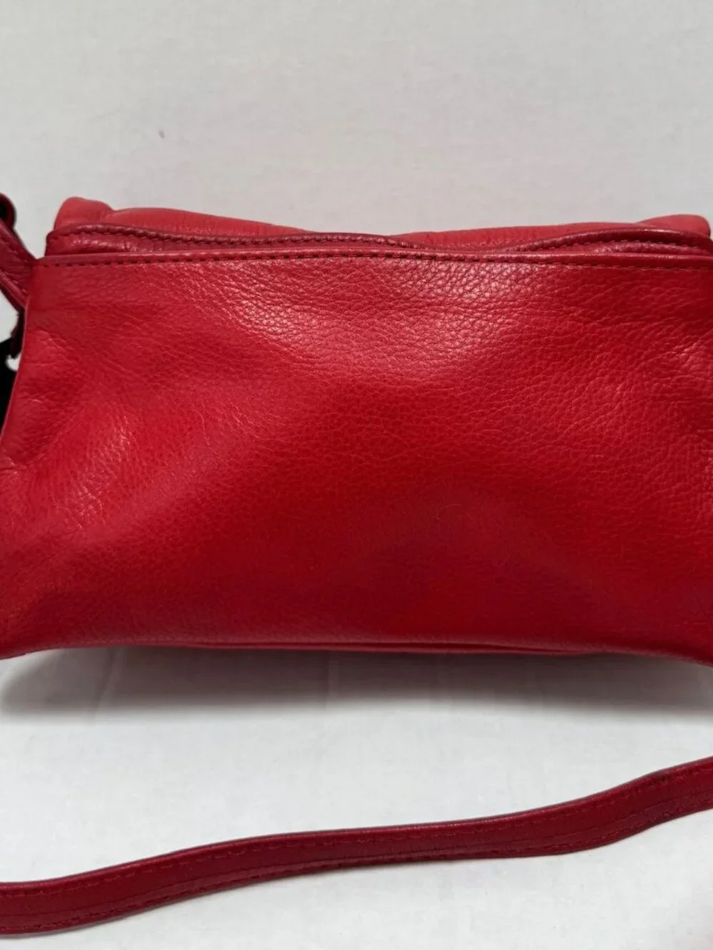 Morven Leather Designs Red Leather Crossbody Purse Handmade USA Copley Ohio - Picture 2 of 10